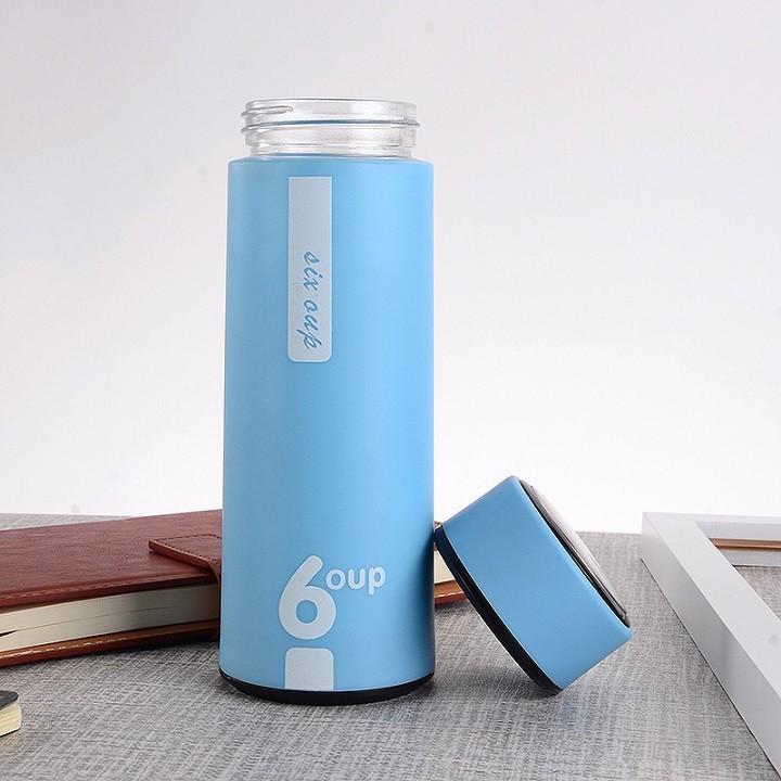 Bình đựng nước giữ nhiệt 6OUP lõi thủy tinh 450ml