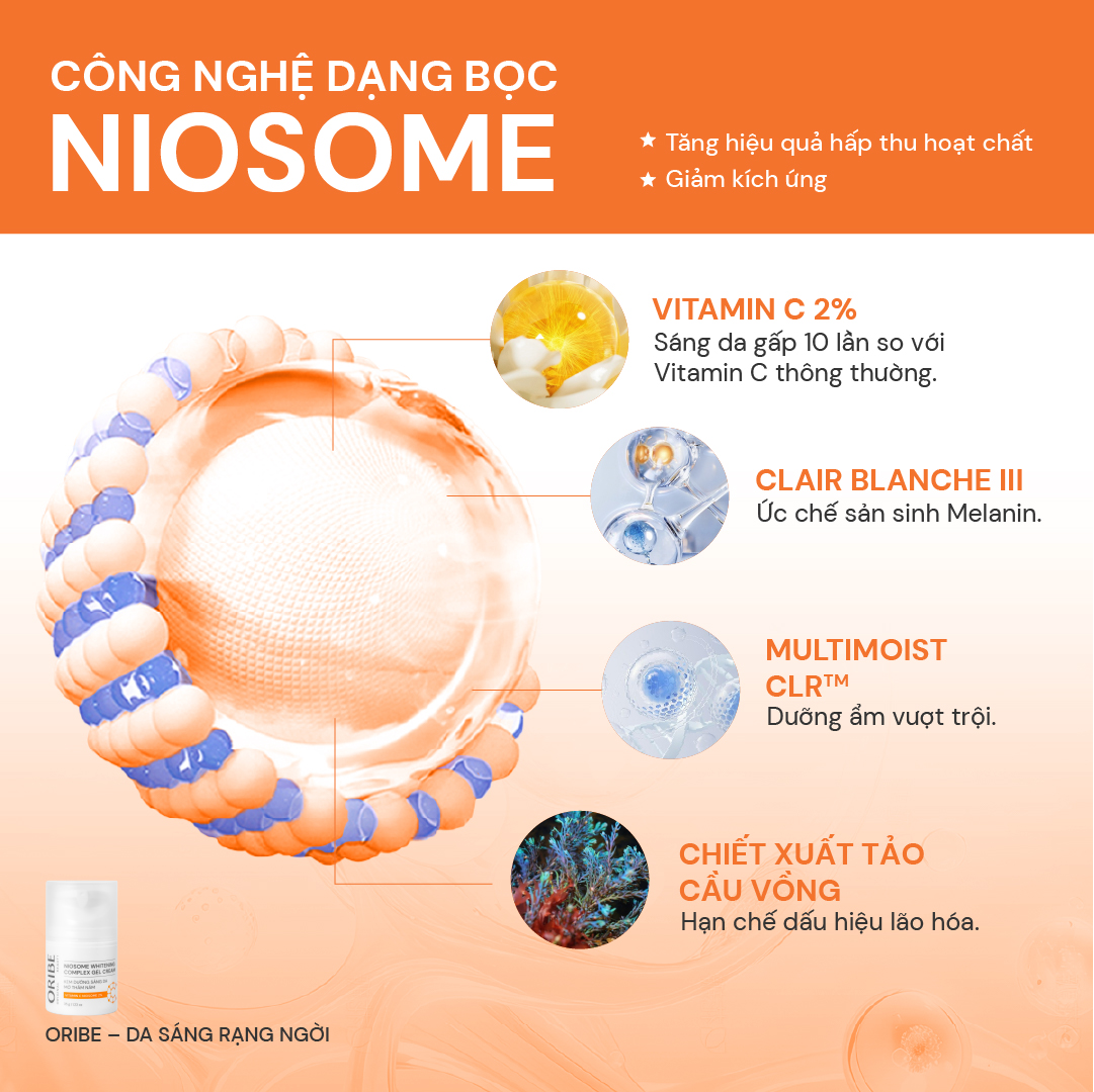 Kem Dưỡng Ẩm Vitamin C 2% Oribe hỗ trợ trắng da, mờ nám