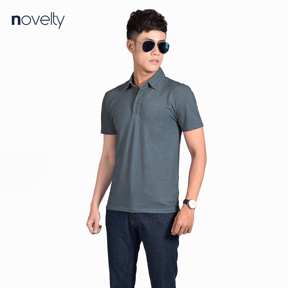 Áo thun nam Polo NOVELTY không túi kiểu dáng Melange NATMMTMT3R210107N