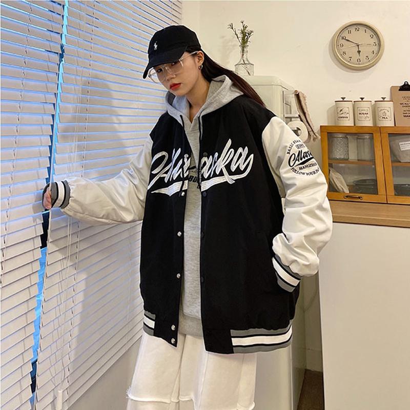 Áo bomber jacket dù 2 lớp khoác nam nữ unisex gió cúc bấm form rộng local brand ulzzang phong cách hàn quốc đep ALASKA