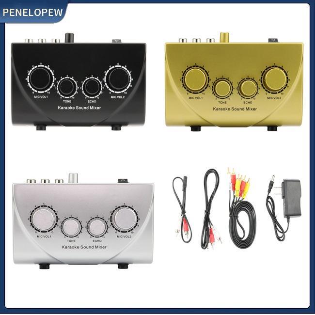 Máy Trộn Âm Thanh Karaoke Kỹ Thuật Số Mini Hai Đầu Vào Cho Gia Đình KTV