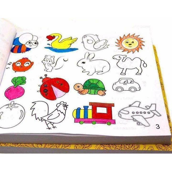 Vở tập tô màu - Sách tô màu cho bé tặng kèm bút vẽ