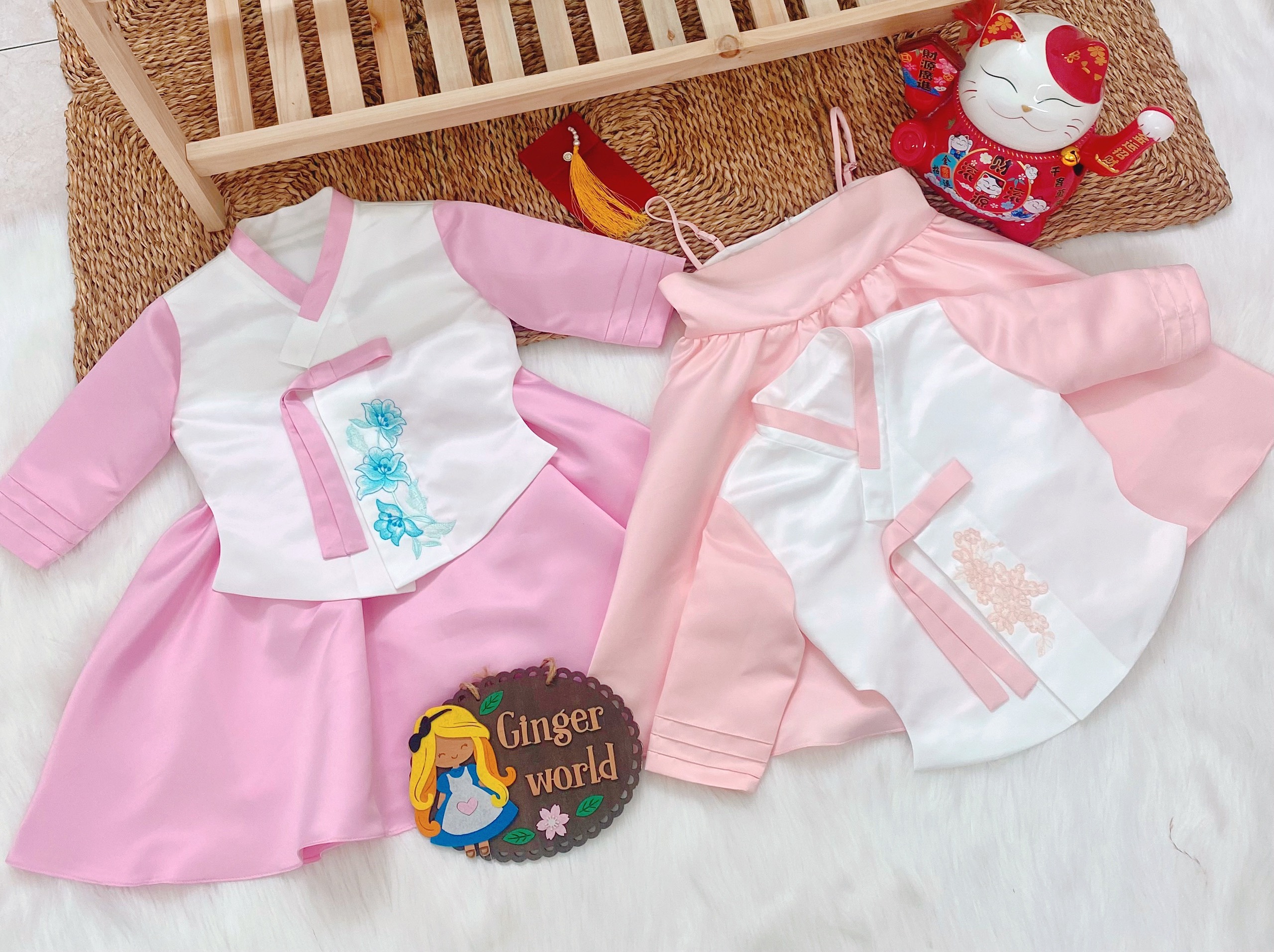 ĐẦM DỰ TIỆC HANBOK CHO BÉ HQ1097- HQ1098 GINGER WORLD