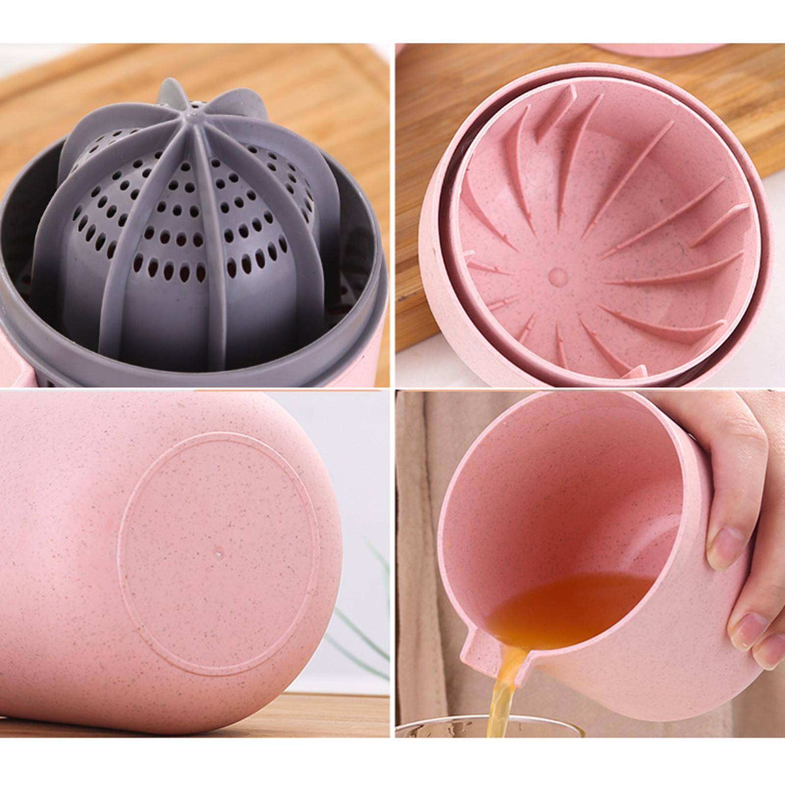 Citrus Lemon Orange Juicer, Manual Hand Squeezer, 2 in 1 Multi-function Manual Juicer with Strainer and Container
