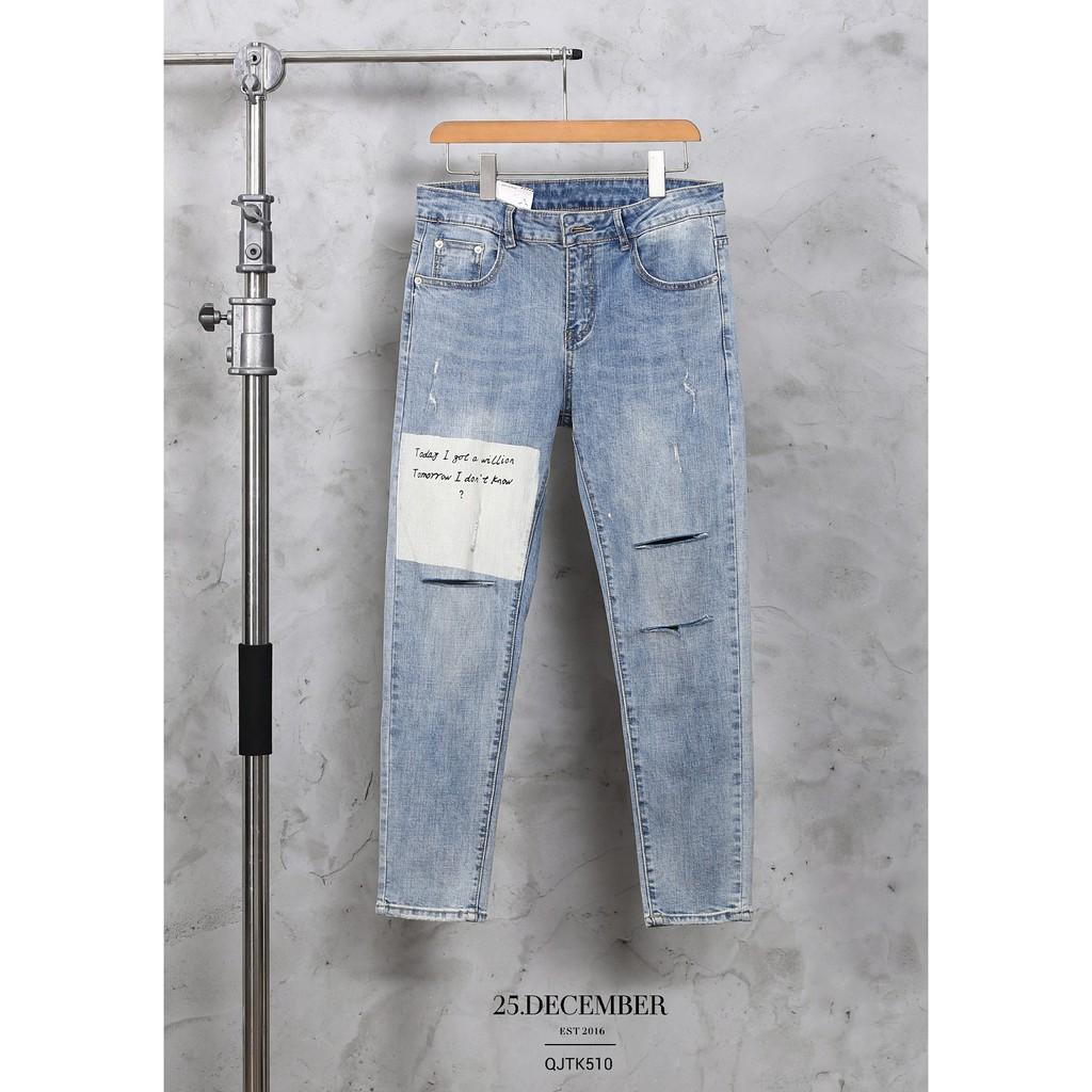 Quần JEAN nam đẹp 25.DECEMBER cao cấp - Dáng Skinny QJTK510