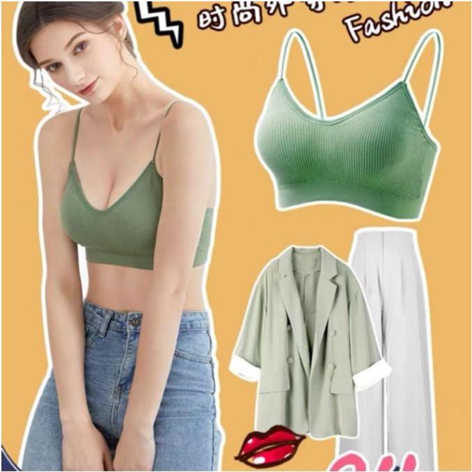 Áo Ngực Nữ - Áo Lót Nữ - Bra Yoga gym Thoáng Khí Len Tăm Dây Mảnh Sexy Gợi Cảm