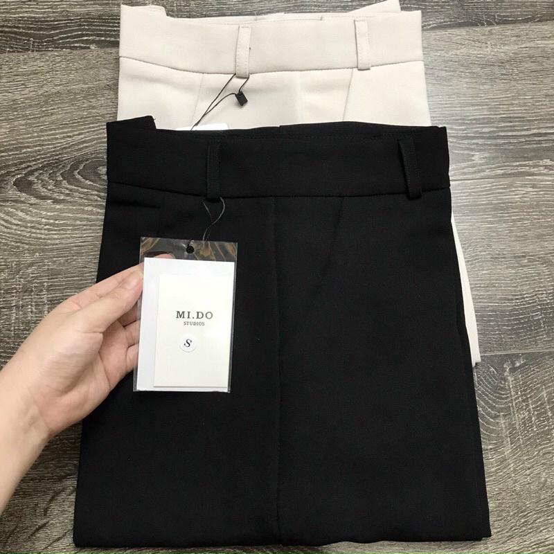 Quần suông ống rộng có khóa kéo, siêu xinh, culottes nữ mặc chân dài như siêu mẫu