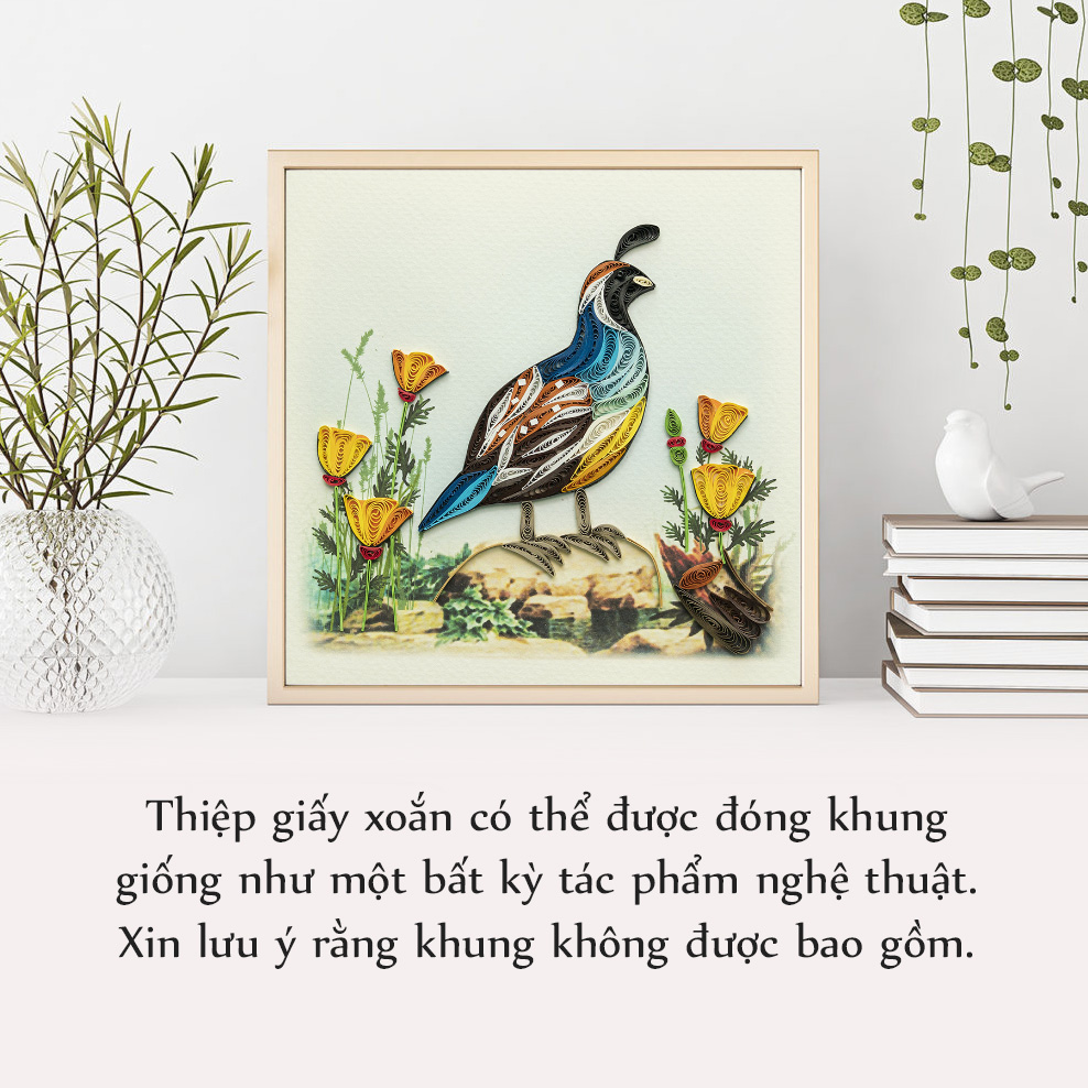 Thiệp Giấy Xoắn Chủ Đề Chim - CNB1517