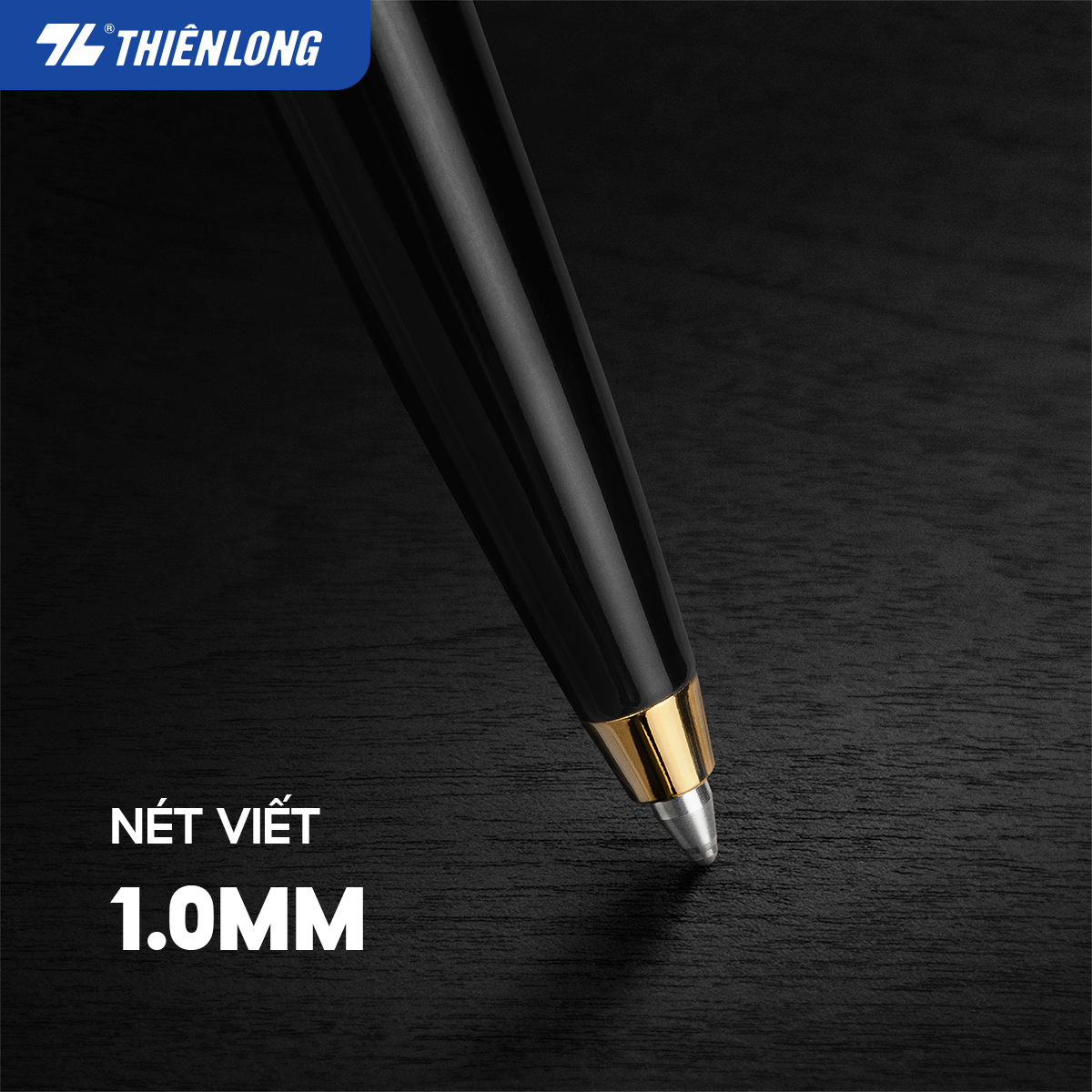 Bút bi cao cấp Thiên Long ngòi 1,0mm, thân kim loại mạ vàng 18k tinh xảo, thích hợp làm quà tặng - Bút ký Bizner Biz-01