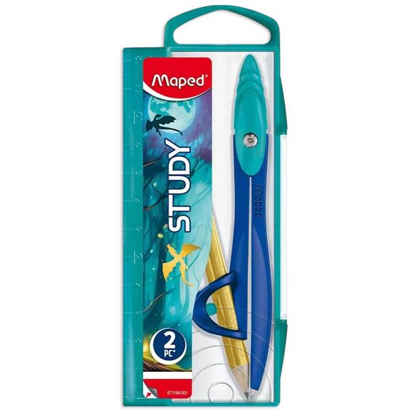 Compa Kim Loại Họa Tiết Rồng - Bút Chì Gỗ - Maped ET11941501