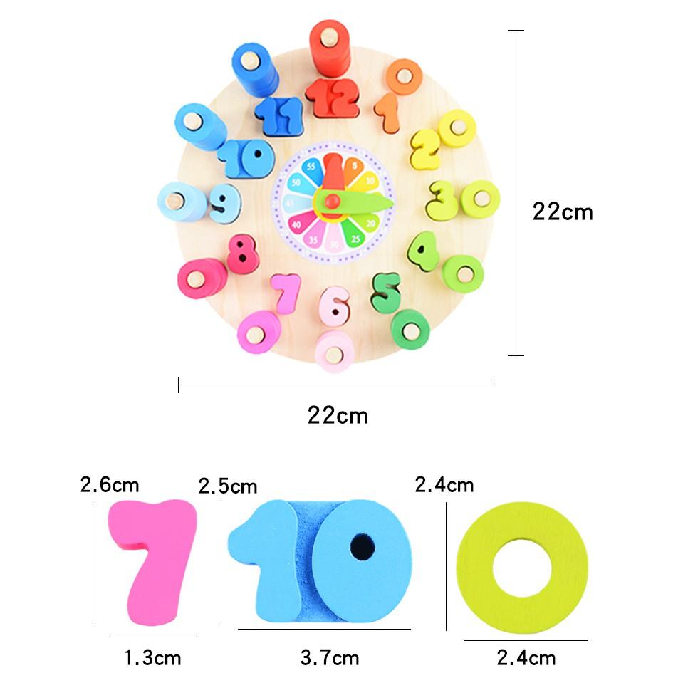 Đồng Hồ Cột Tính HCM-GIÁ SỈ Đồ Chơi Gỗ Montessori ,Màu Sắc Đẹp,Luyện Kỹ Năng Tay,Học Màu Sắc,Số Đếm