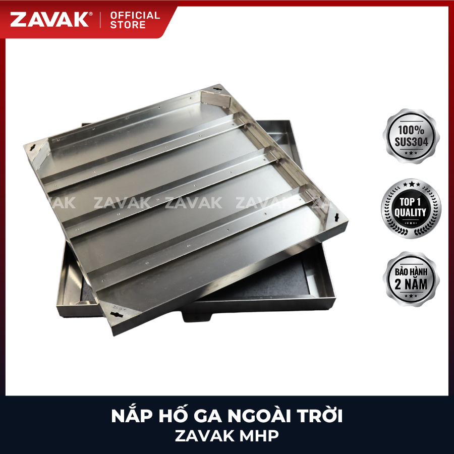 Nắp hố ga lát đá ZAVAK MHP-AA60 KT60x60cm/ lát đá 2cm/ inox 304