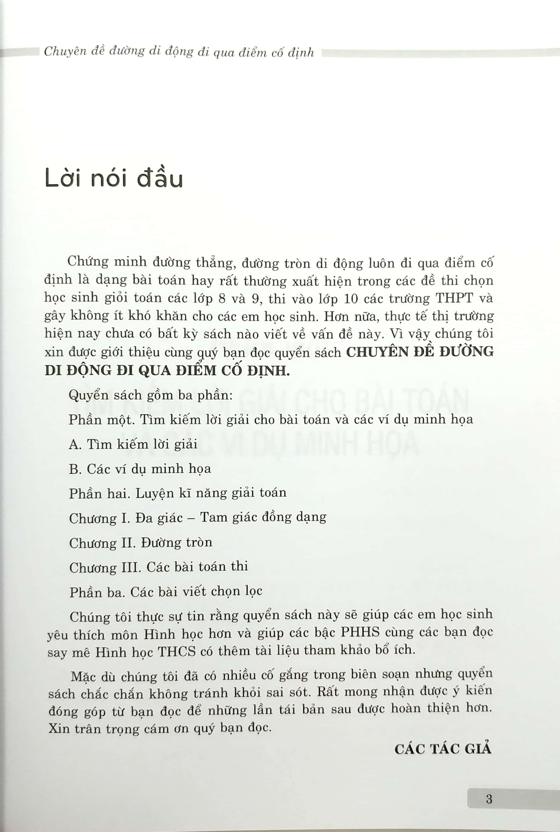 Chuyên Đề Đường Di Động Đi Qua Điểm Cố Định