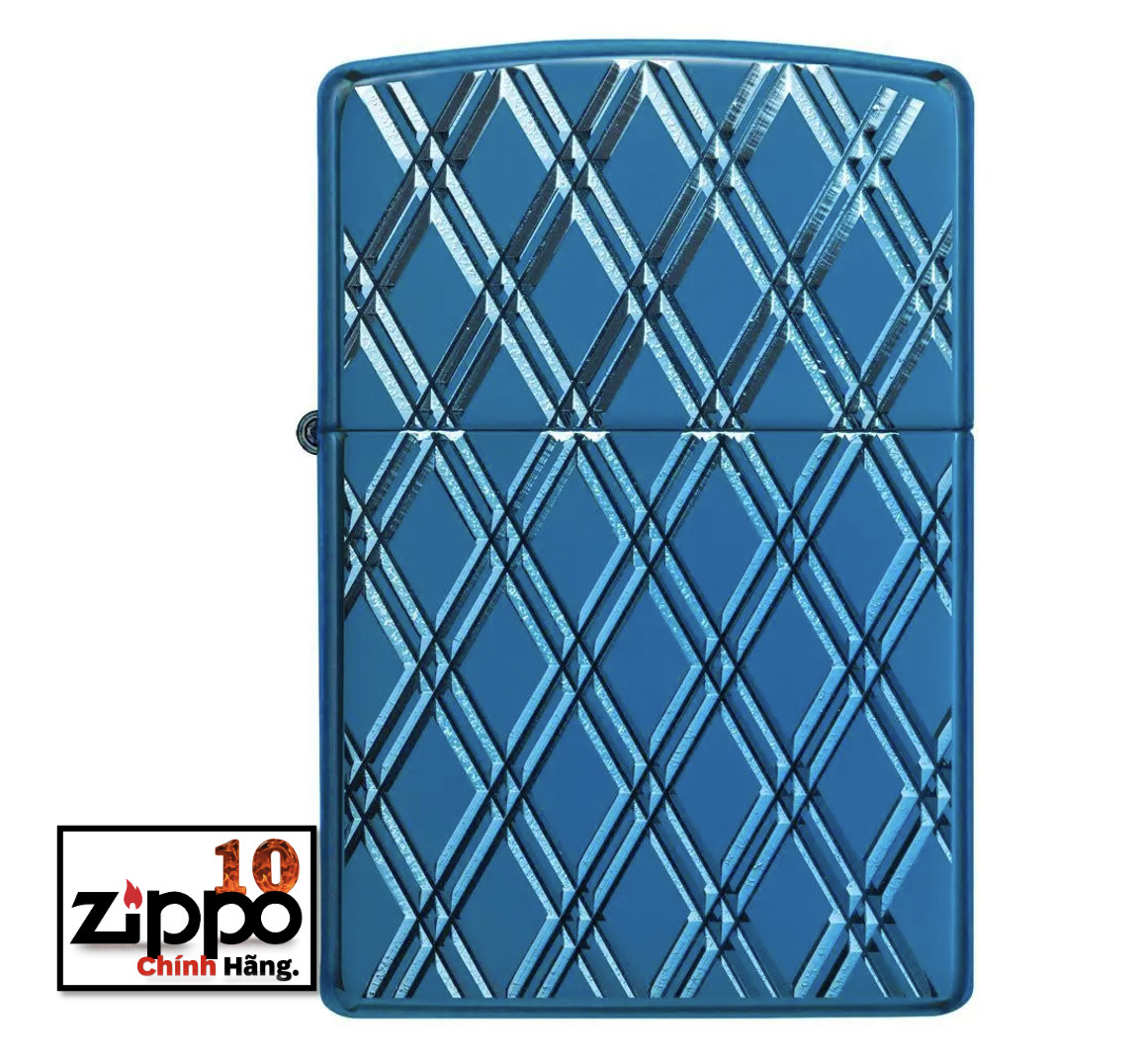 Bật lửa Zippo Armor 29964 High Polish Blue Diamonds - Chính hãng 100%