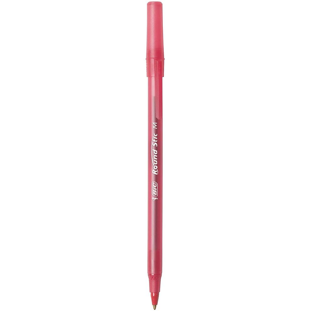 Bút bi Bút Bic Round Stic Xtra Life, Medium Point (1.0mm), Pen Tapping, Màu xanh, đen và đỏ