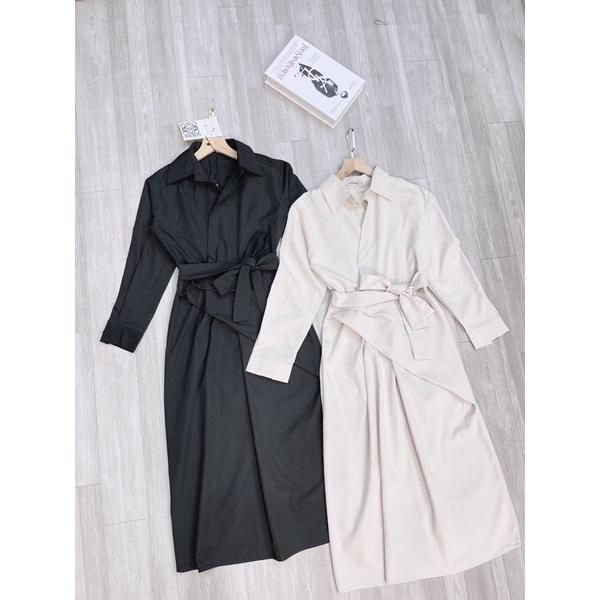 VÁY MANGO CHÉO VẠT ĐAI EO 2 MÀU