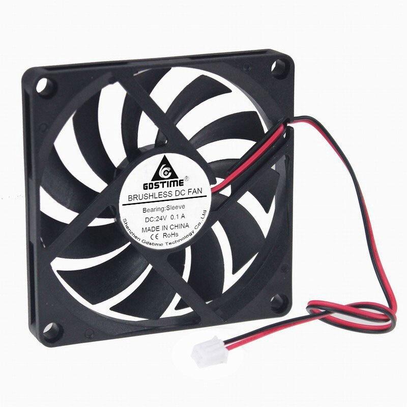 1 Pieces Gdstime DC 14V Two Wires 1Pin 8cm 80x80x1mm Brushless DC Cooling Fan 80mm x 1mm 801 Motor PC Computer CPU Cooler