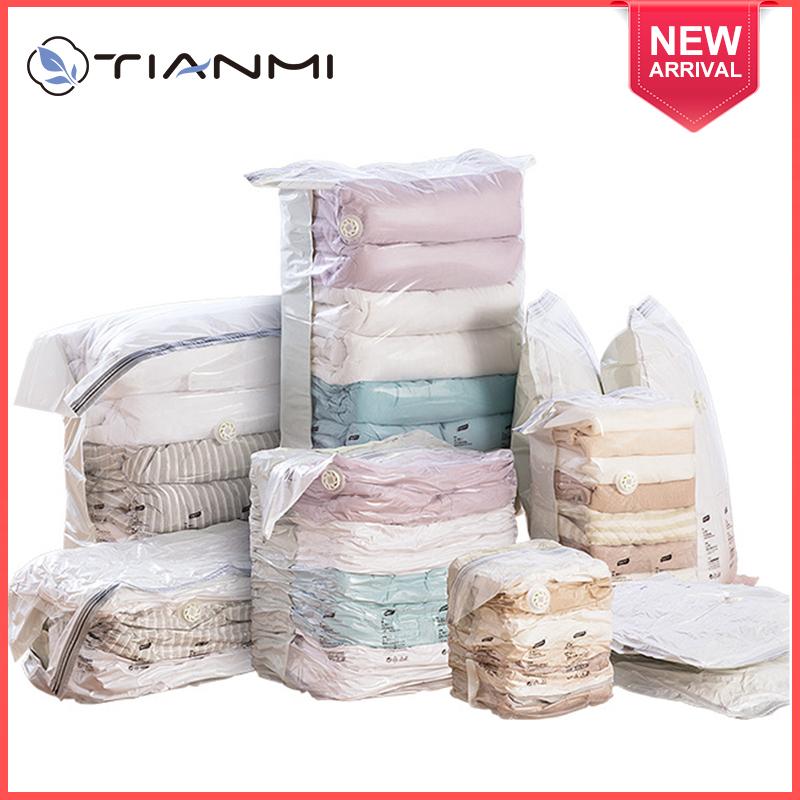 TIANMI Hút Chân Không Nén Túi Hút Không Túi Bảo Quản Hộ Gia Đình Quần Áo Cotton Chần Gòn Hoàn Thiện Quần Áo Túi Hút Chân Không Đóng Gói Túi