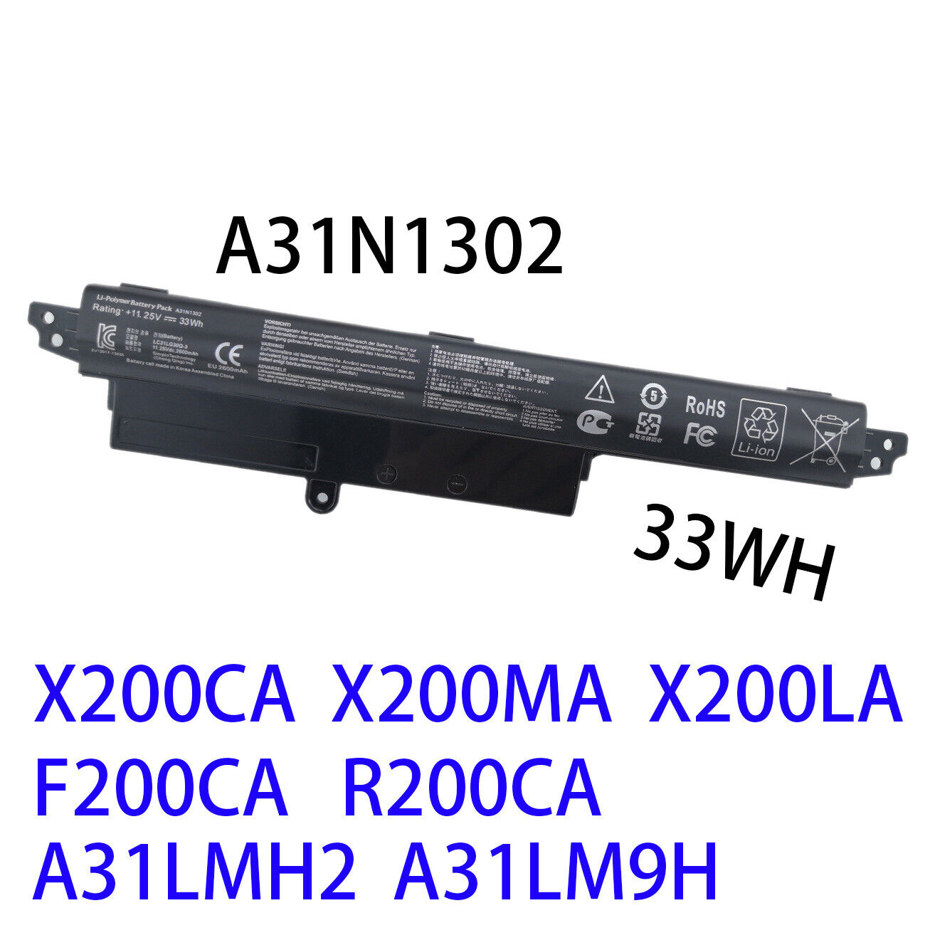 Pin dành cho Asus VivoBook X200CA X200MA R202CA F200MA R202CA A31N1302