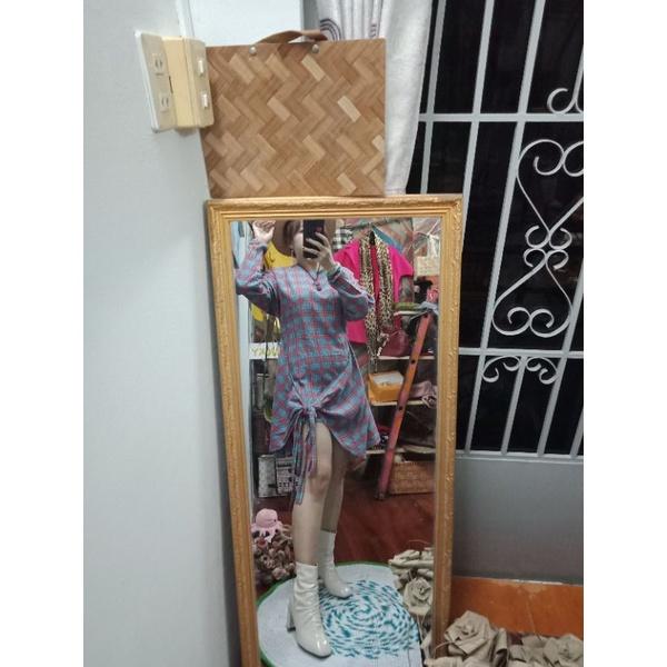 Đầm caro xanh đỏ