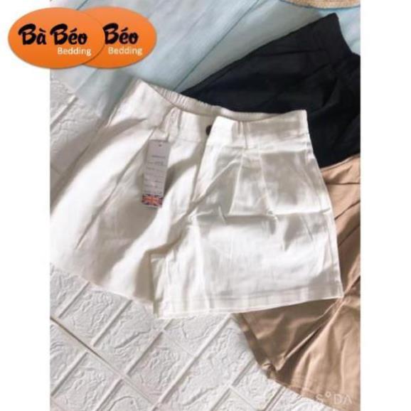 Quần short Kaki ống rộng cúc khoá chun lưng ảnh thật
