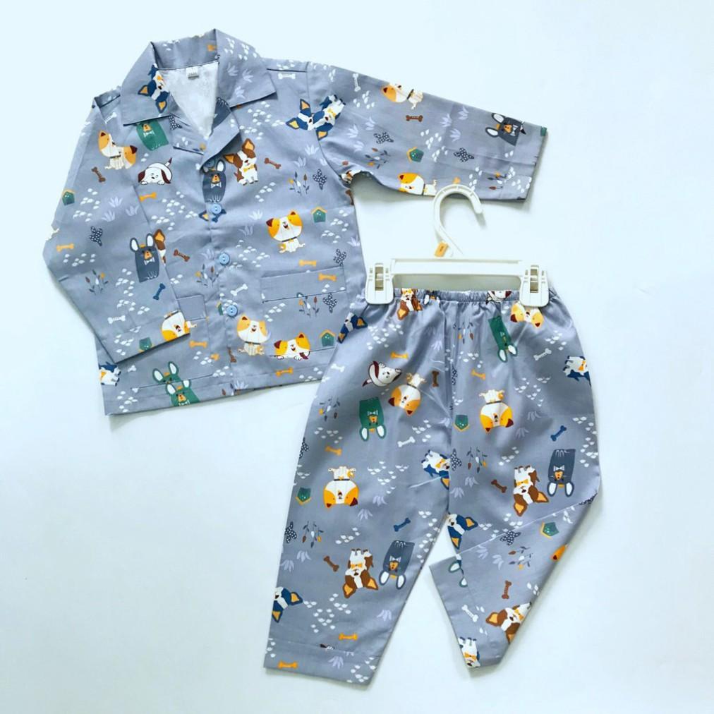 Pijama cho bé vải Thô cotton hút mồ hôi Nhiều mẫu thú xinh xắn 10-45kg