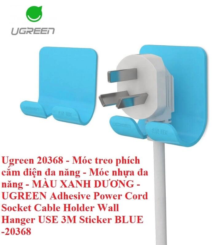 Ugreen UG20368CD107TK Màu Xanh dương Móc treo phích cắm điện đa năng - HÀNG CHÍNH HÃNG