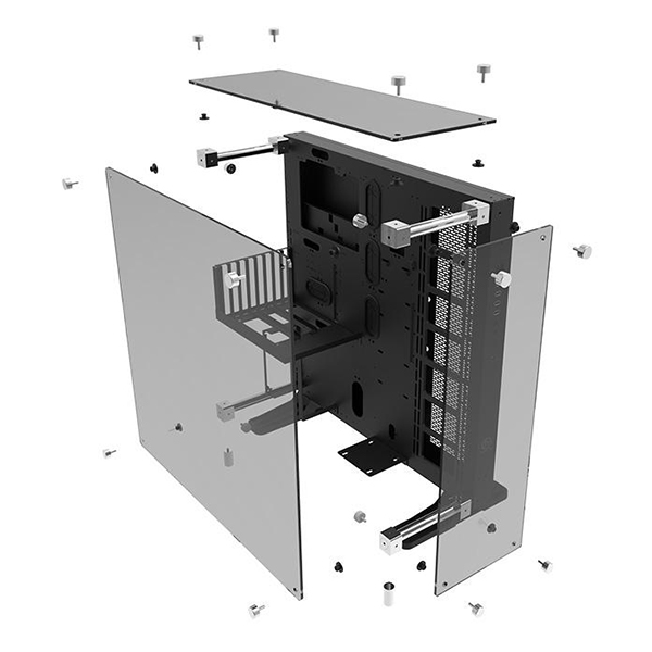 Vỏ Case Máy Tính Thermaltake Core P5 Tempered Glass Black CA-1E7-00M1WN-03 ATX - Hàng Chính Hãng