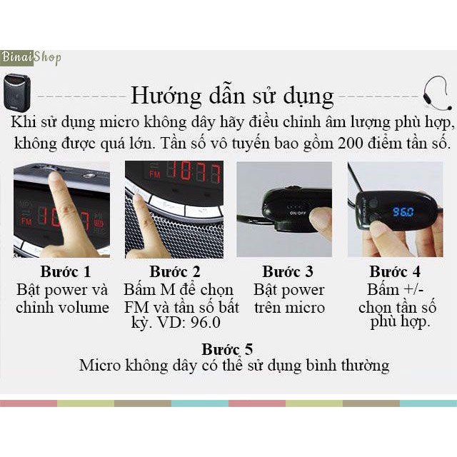 XXD-08 - Micro Trợ Giảng Không Dây FM Micro