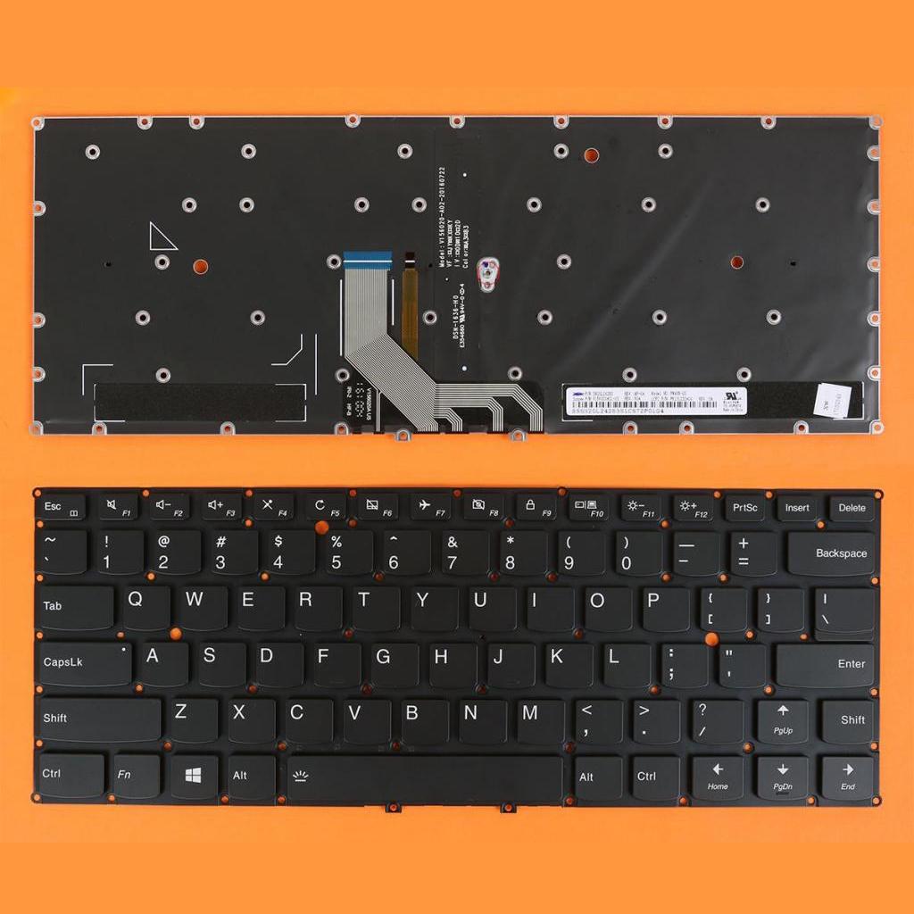 Laptop US Full Keyboard for Yoga 910 13IKB YOGA 5 Pro in Black Key