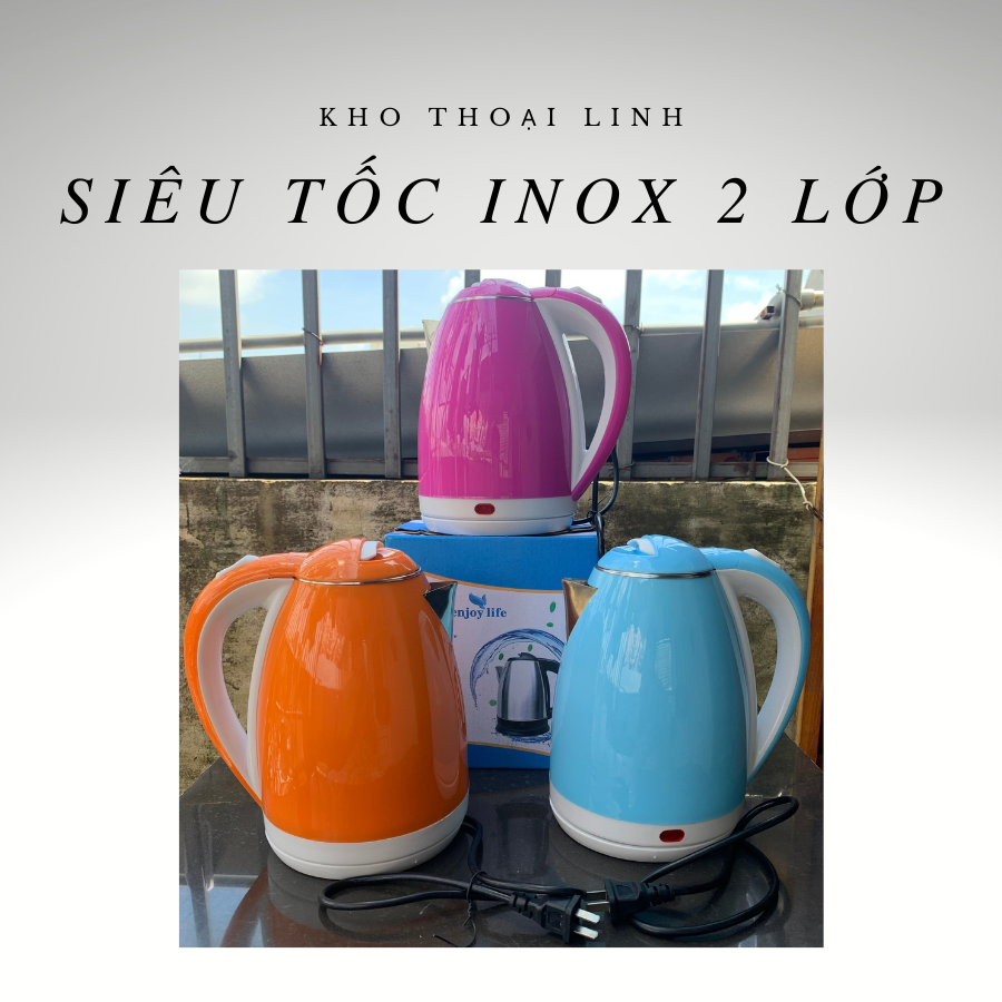 ẤM SIÊU TỐC INOX 2 LỚP DUNG TÍCH 1L8 SIÊU NHANH & ĐẸP