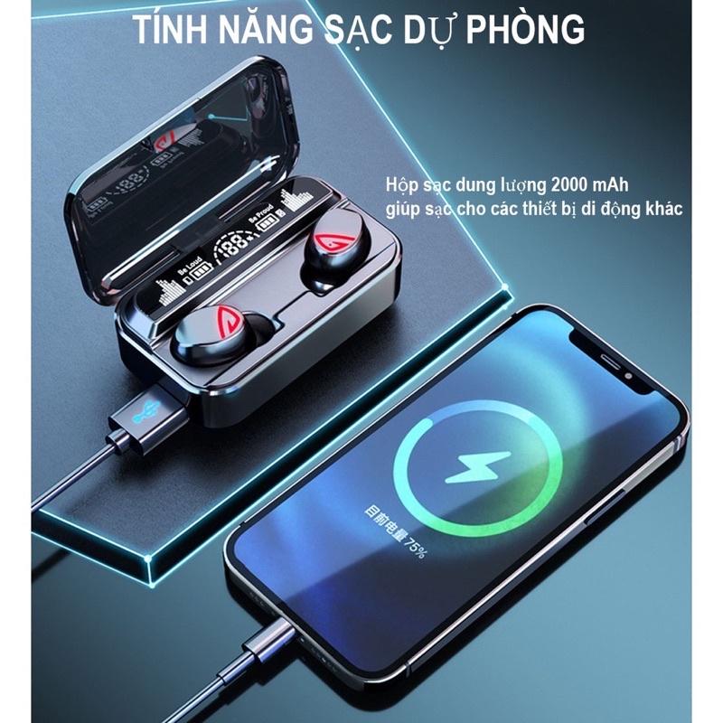 Tai nghe bluetooth gaming S10 Pro cao cấp, cảm ứng, hỗ trợ đàm thoại, nghe nhạc, kiêm sạc dự phòng Pon Case