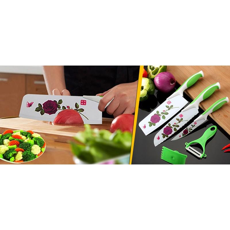 BỘ DAO NHẬT 5 MÓN HOA VĂN