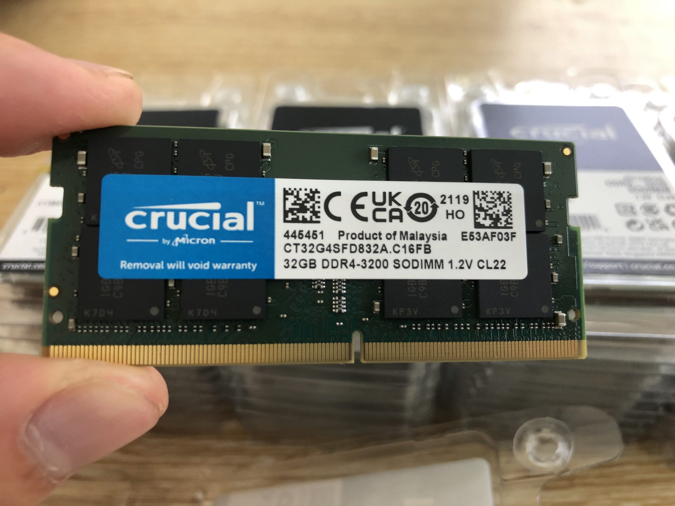 Ram Laptop Crucial DDR4 32GB 3200MHz 1.2v CT32G4SFD832A - HÀNG CHÍNH HÃNG