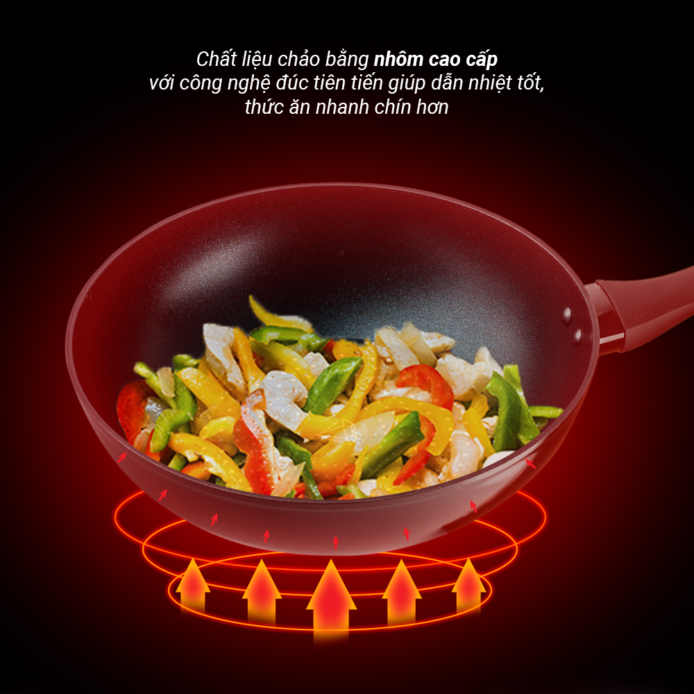 Chảo Sâu Lòng NAG2651 Đáy Từ 5 Lớp Chống Dính Cao Cấp Nagakawa NAG2651 - Dùng Trên Mọi Loại Bếp - Hàng Chính Hãng