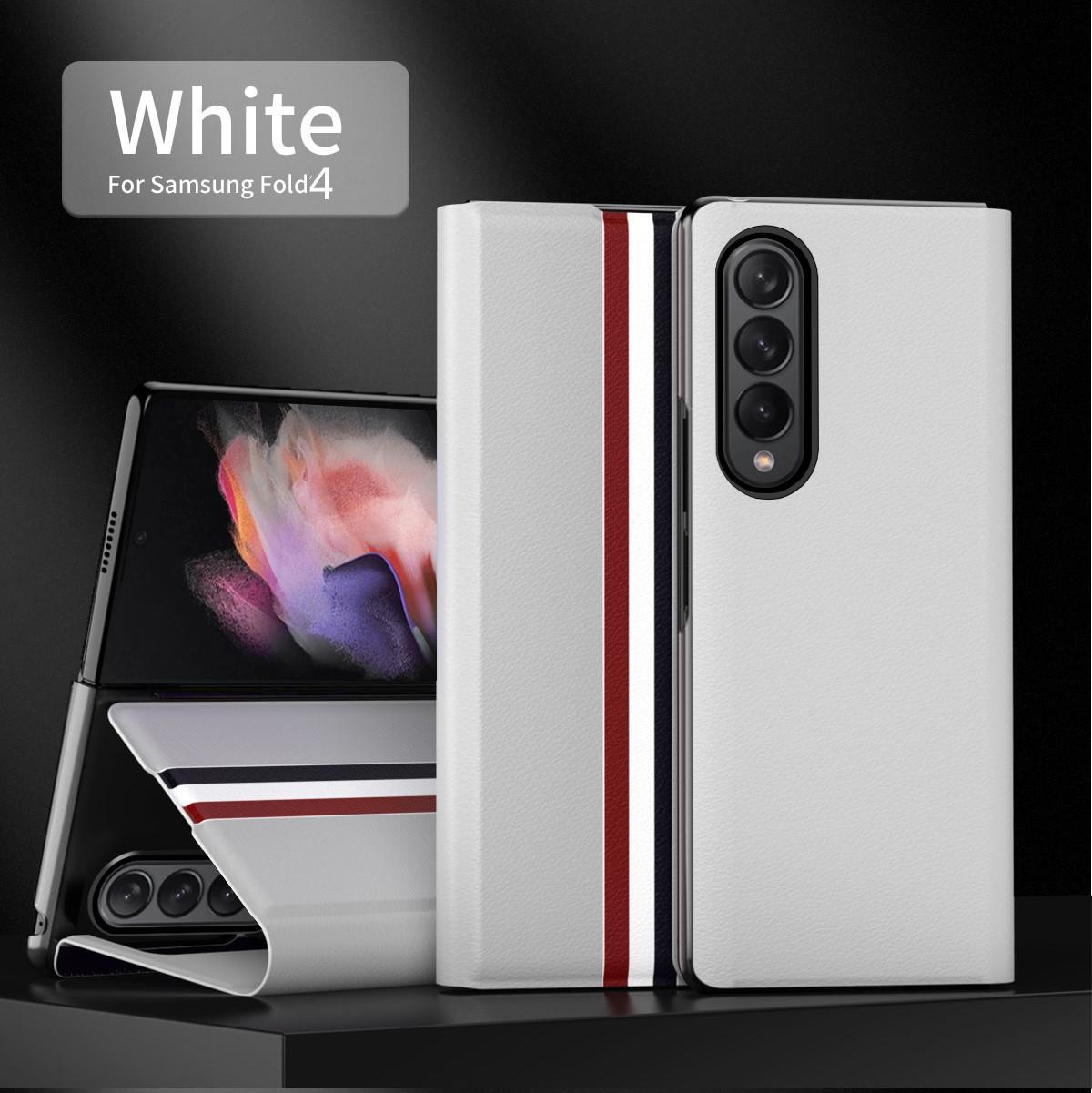 Bao Da Họa Tiết Thom Browne Cho Samsung Galaxy Z FOLD 5 / Z FOLD 4 / Z FOLD 3