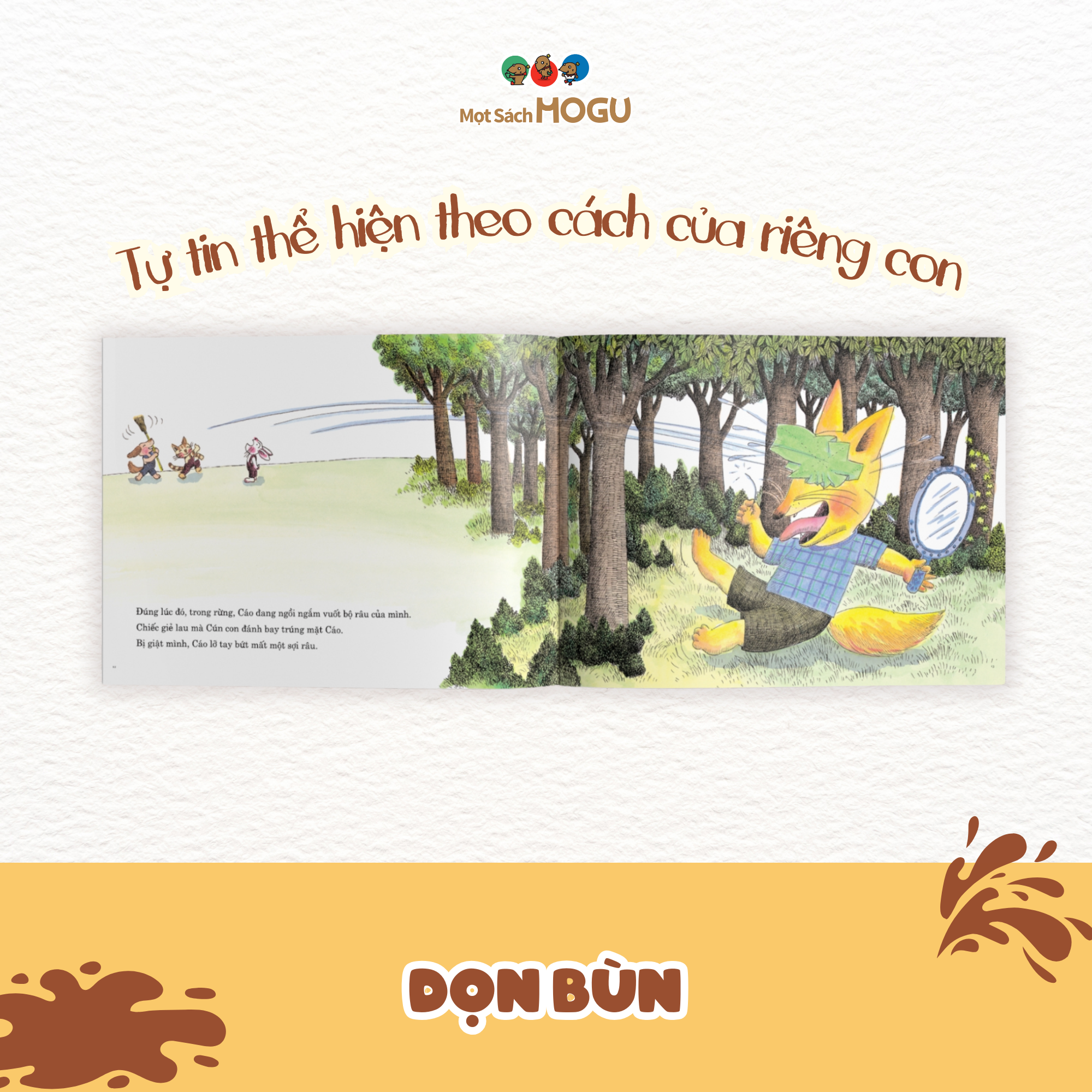 Sách Ehon cho bé từ 3 tuổi - Phát triển tư duy Dọn bùn (Tranh truyện Ehon Nhật Bản cho bé)