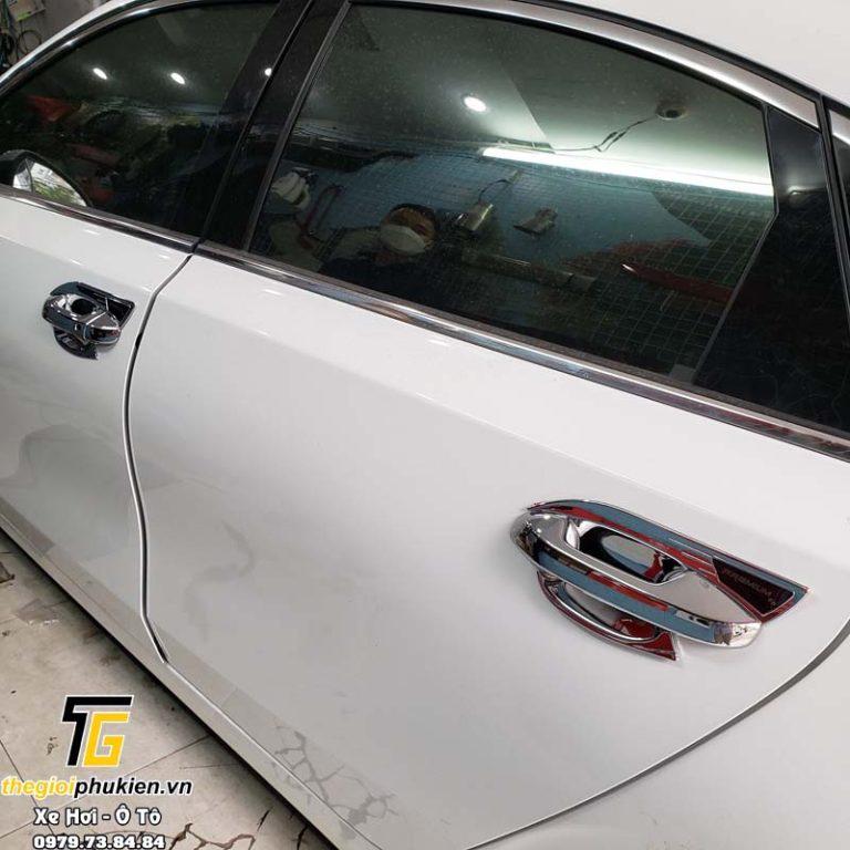 Bộ ốp tay nắm, hõm cửa xe Kia New K3 2022 mạ Crom