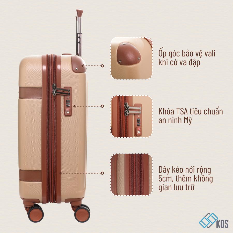 VALI du lịch MODO BY RONCATO CHARM size 20, 26, thươnng hiệu Ý, 1 đổi 1 bể vỡ