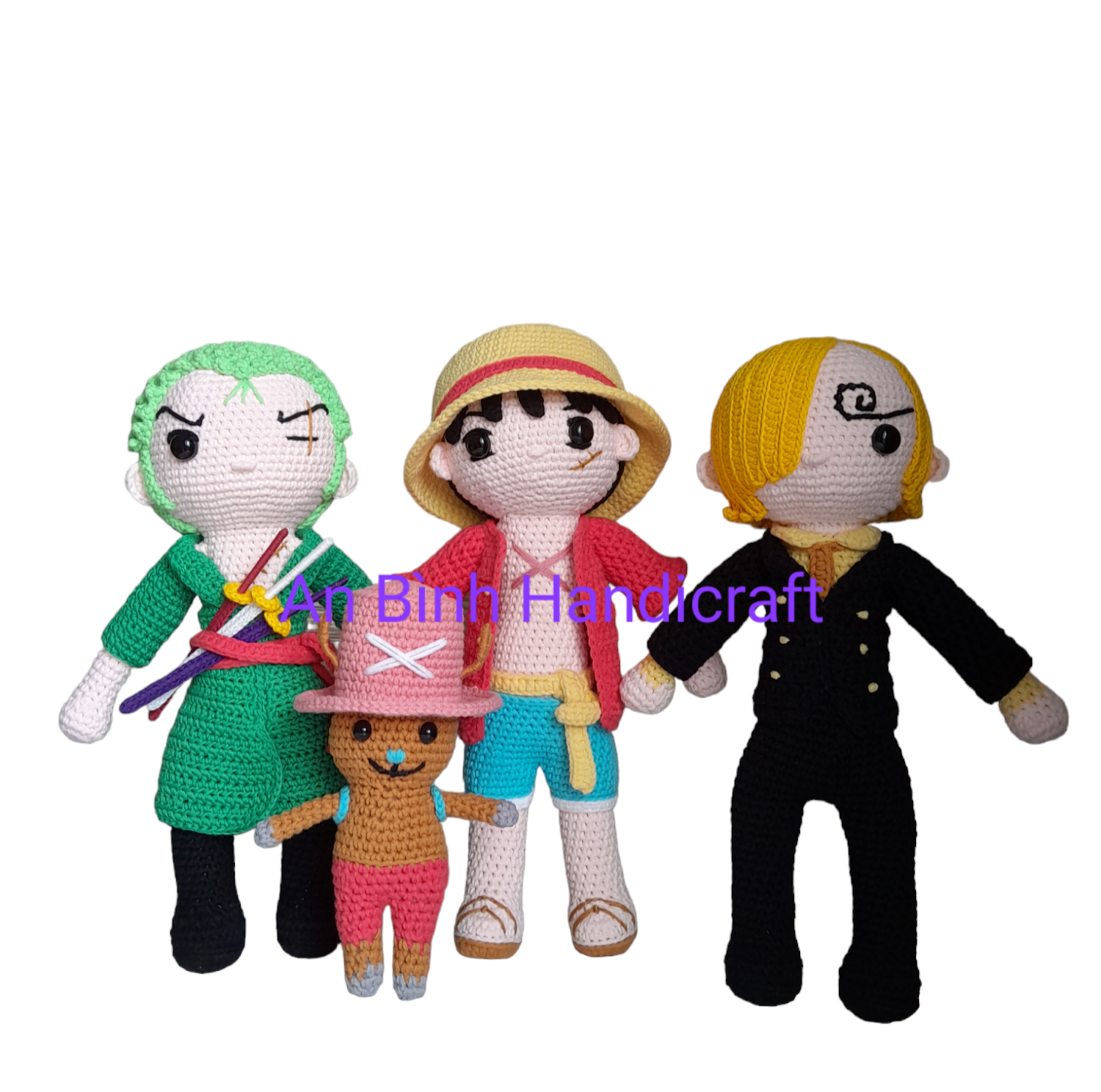 Luffy One Piece bằng len nhồi bông thủ công handmade