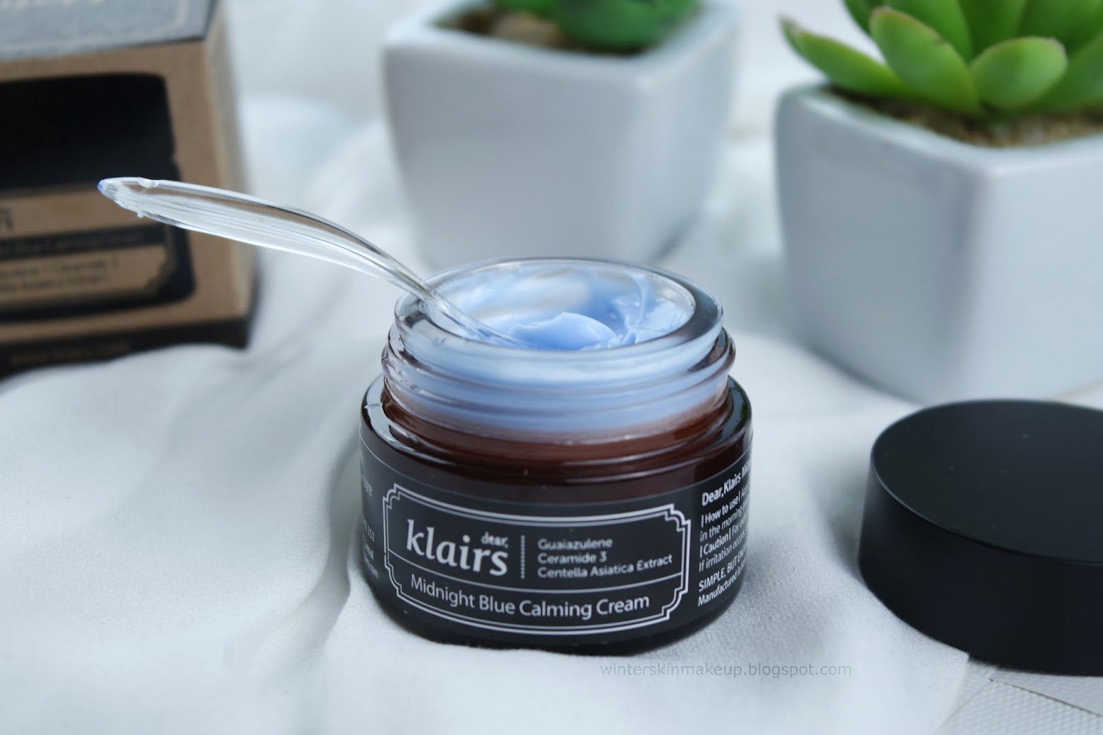 Kem Dưỡng Ẩm, Làm Dịu Và Phục Hồi Da Ban Đêm Dear Klairs Midnight Blue Calming Cream 30ml + Tặng kèm 1 mặt nạ sủi bọt thải độc Su:m 37 Đen