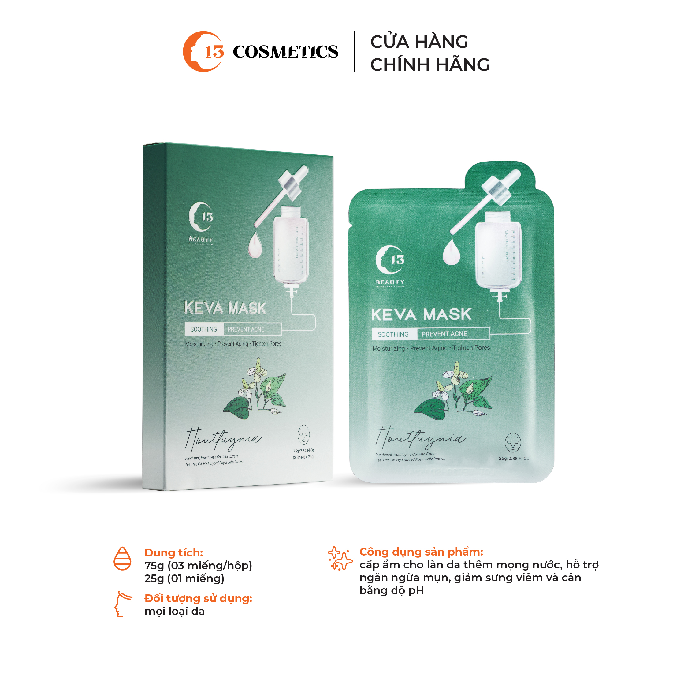 Combo Da Sạch Sâu Không Lo Âu Về mụn C13 Cosmetics Thu Trang