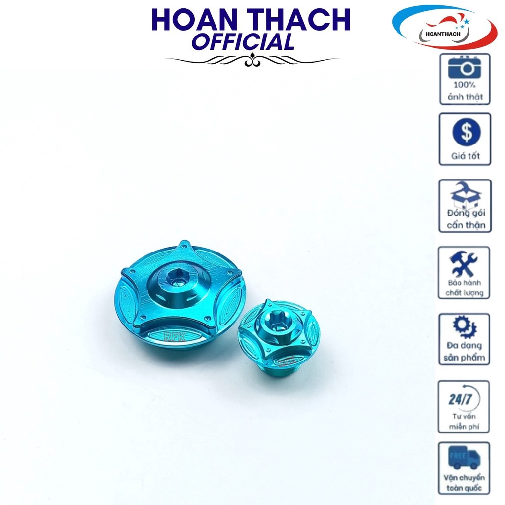 Ốc Mâm Lửa Gr5 Titan Honda (Màu Xanh Lục Bảo) dùng cho nhiều dòng xe HOANTHACH SP001164