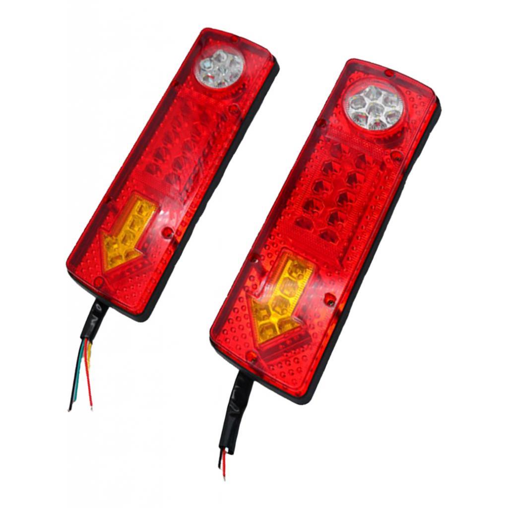 2X 23 LED Trailer 12V Tail Lights Indicator Brake Rear Stop Lamp