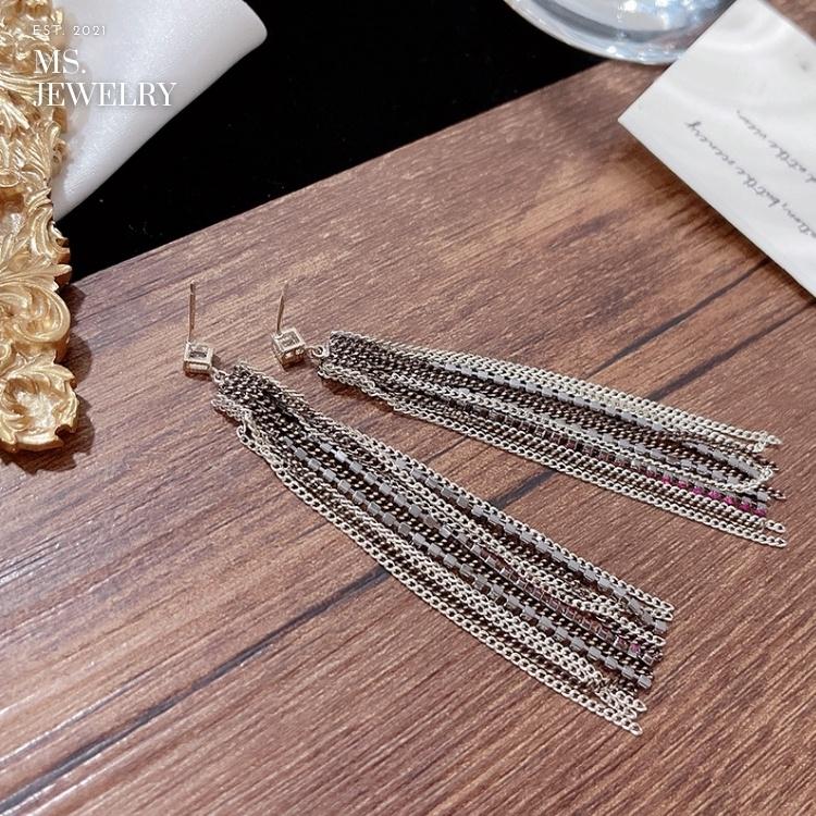 Khuyên Tai Dài Bạc S925 Ms Jewelry Phong Cách Hàn Quốc U005