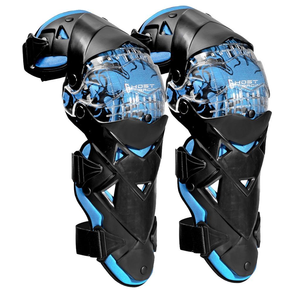 Motorcycle Dirt Bike Adult Knee Pads Protective Guards Armor Gear Pad White