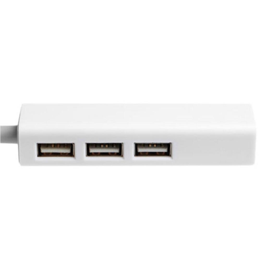 Type-C USB2.0 Dual Plug to USB LAN/ Ethernet Network Hub Connector