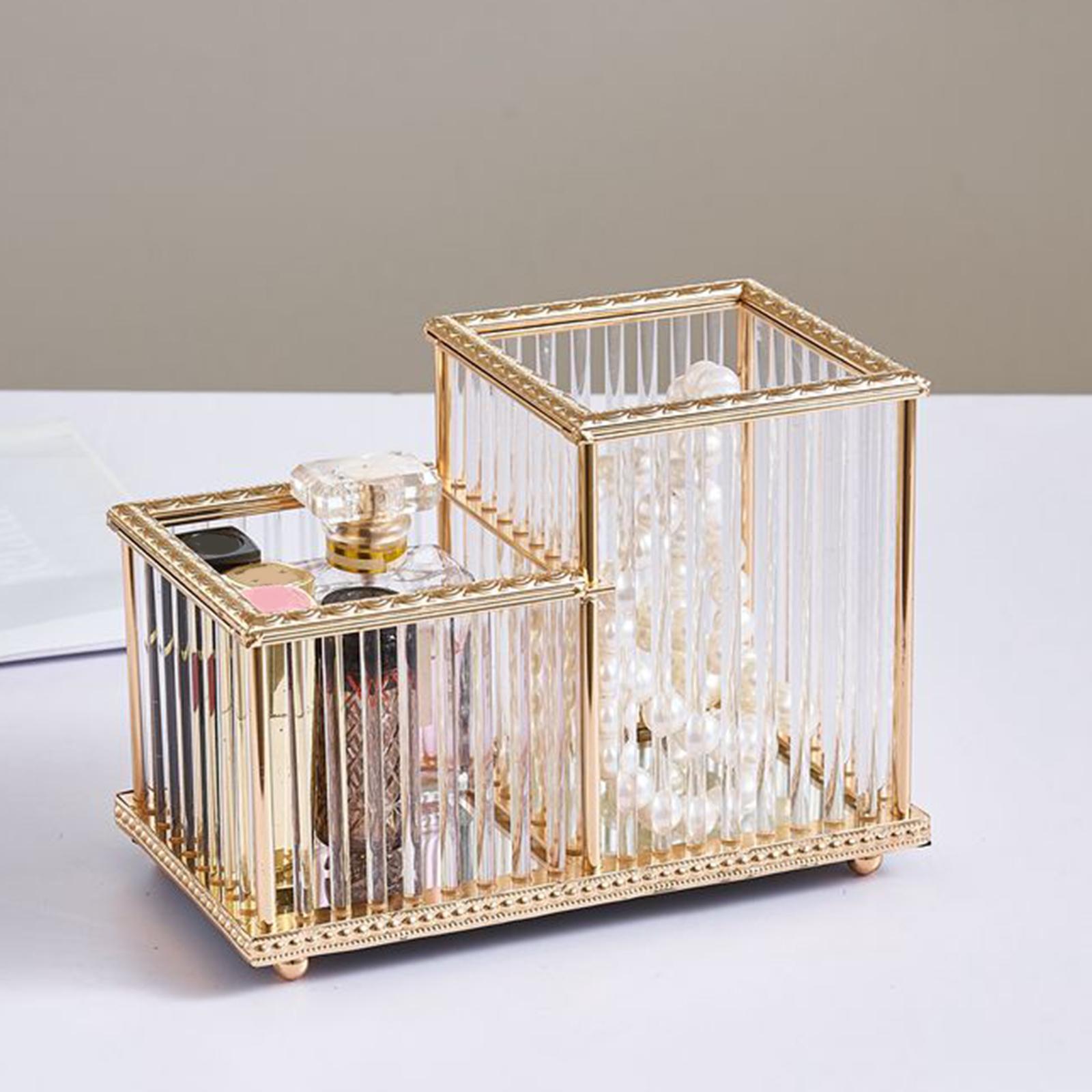 Acrylic Makeup Brush Holder Desk Organizer Cosmetic Brushes Eyebrow Pencil Storage Pen Holder Container, Gift for Women
