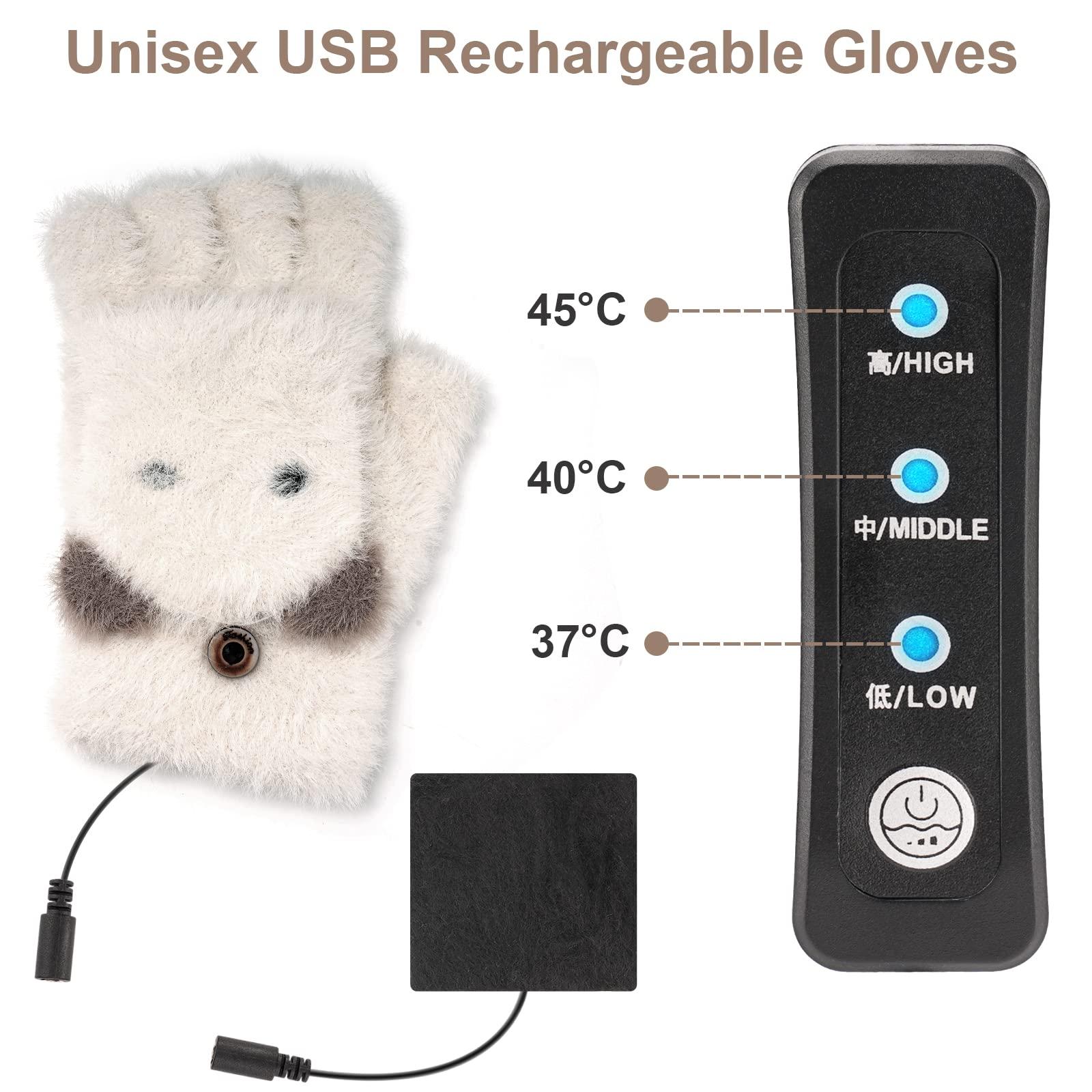 Găng tay usb usb phụ nữ làm nóng găng tay sưởi ấm găng tay không có ngón tay không có ngón tay găng tay ấm áp găng tay ấm áp tốt nhất, có thể giặt được