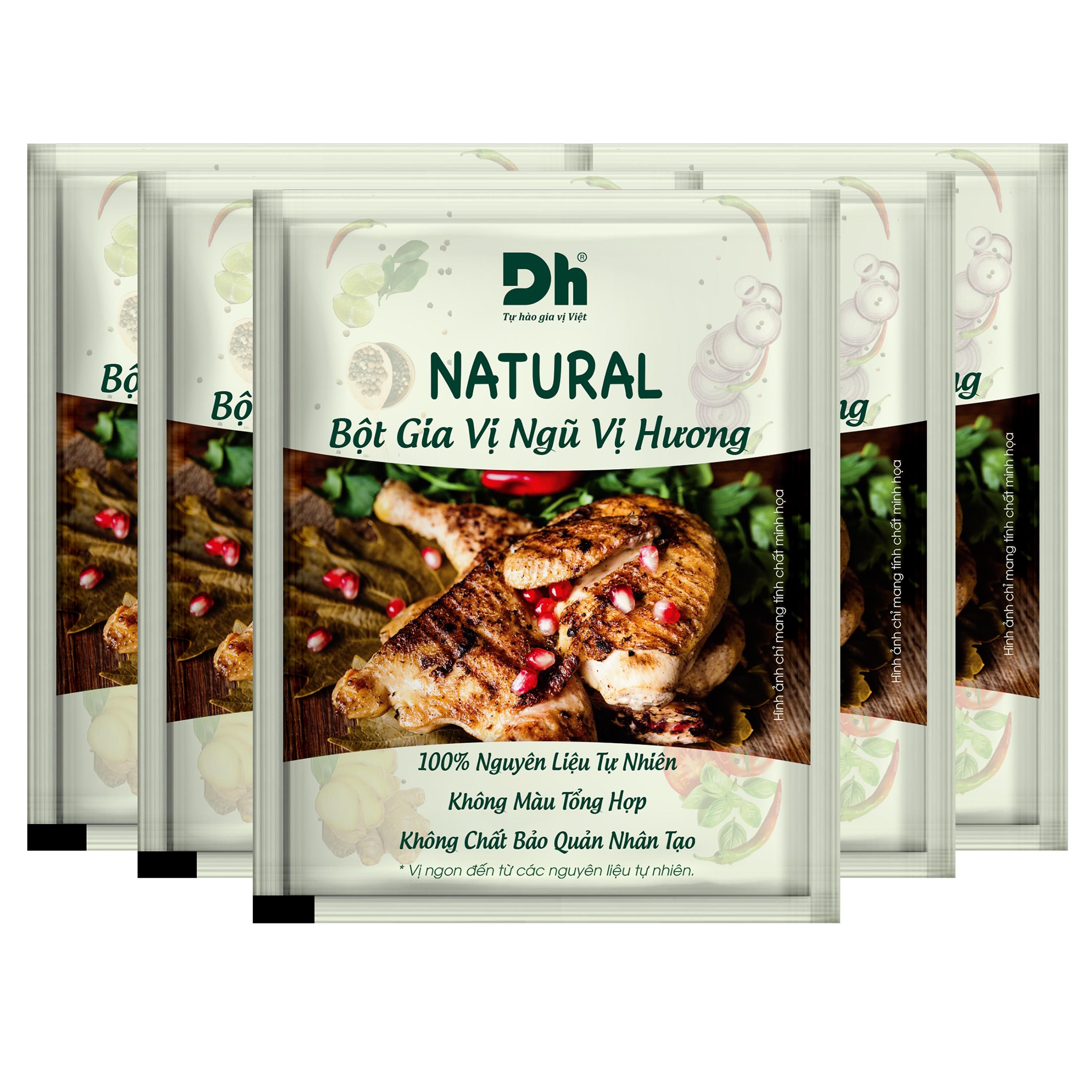 Combo 5 gói Natural Bột Gia Vị Ngũ Vị Hương 10gr Dh Foods